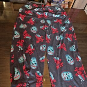 Friday the 13th Graphic Black Joggers Size Large Unisex